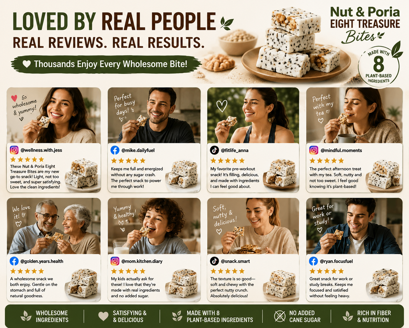 Nut & Poria Eight Treasure Bites-Huihui