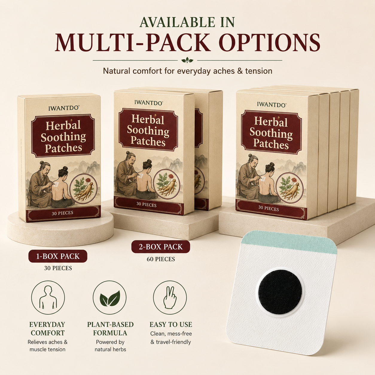 Herbal Soothing Patches(Set of 30)-Huihui