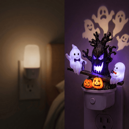 🔥HOT SALE 49% OFF🎃👻Animated Seesaw Ghost Plug In LED Night Light - TH