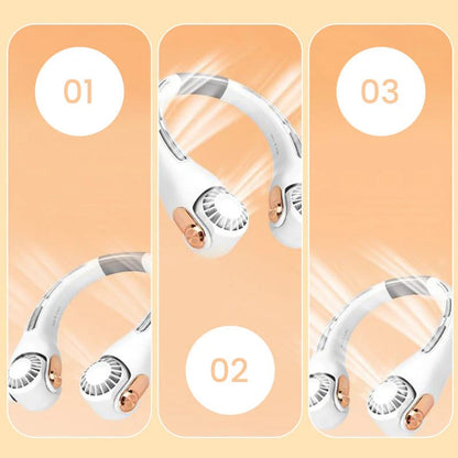 🥳2026 HOT SALE🥳💞50K+ SOLD!🍃 Neck Air Conditioner Fan – Ultra‐quiet, 360° rotating, 3 speeds. Hands‐free cooling, long battery. Summer essential! 😎🌬️
