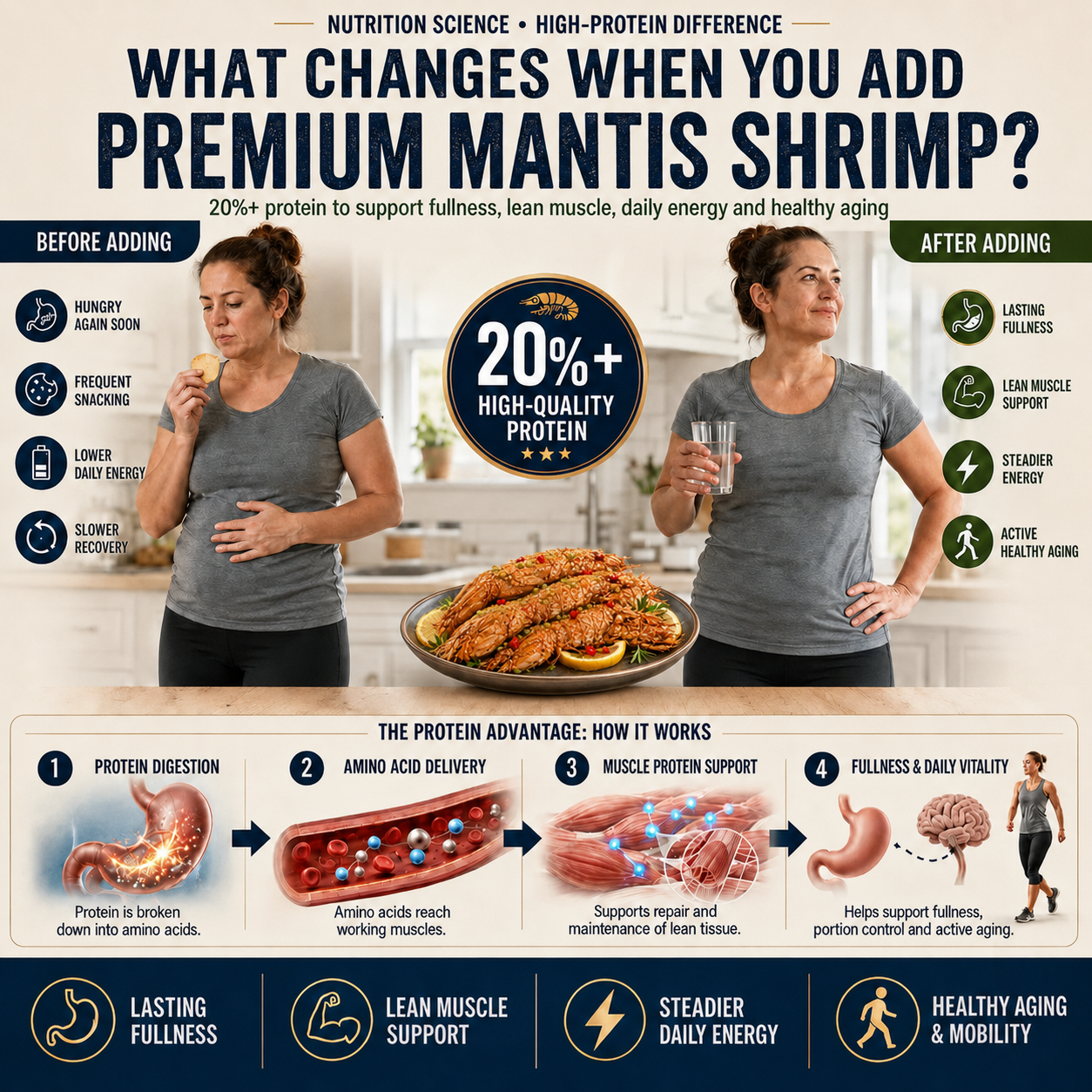 Protein benefits of Premium Mantis Shrimp