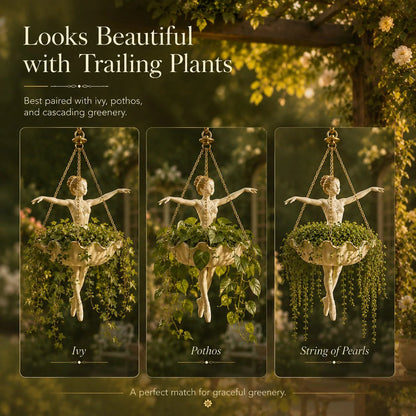 💃 Ballet Dancer Hanging Planter– 🌿Elegant Garden Decor for Porch & Patio - Huihui