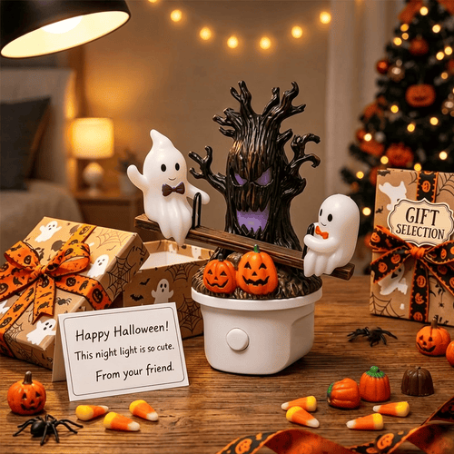 🔥HOT SALE 49% OFF🎃👻Animated Seesaw Ghost Plug In LED Night Light - TH