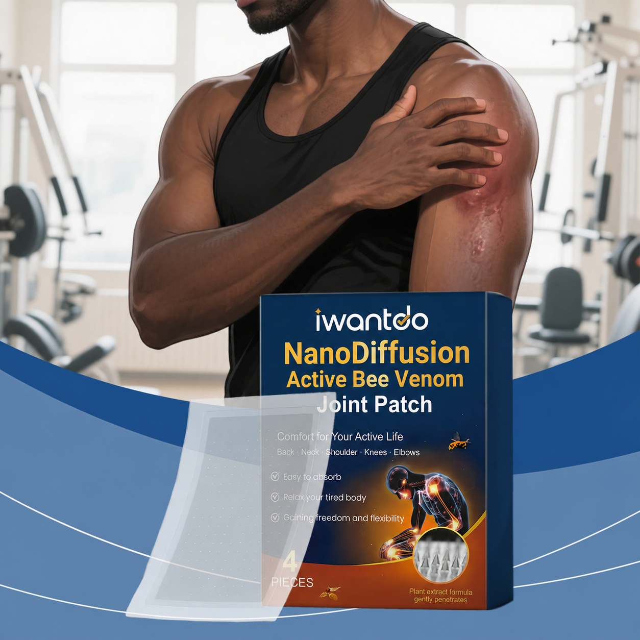 Iwantdo™ NanoDiffusion Active Bee Venom Joint Patch-Huihui