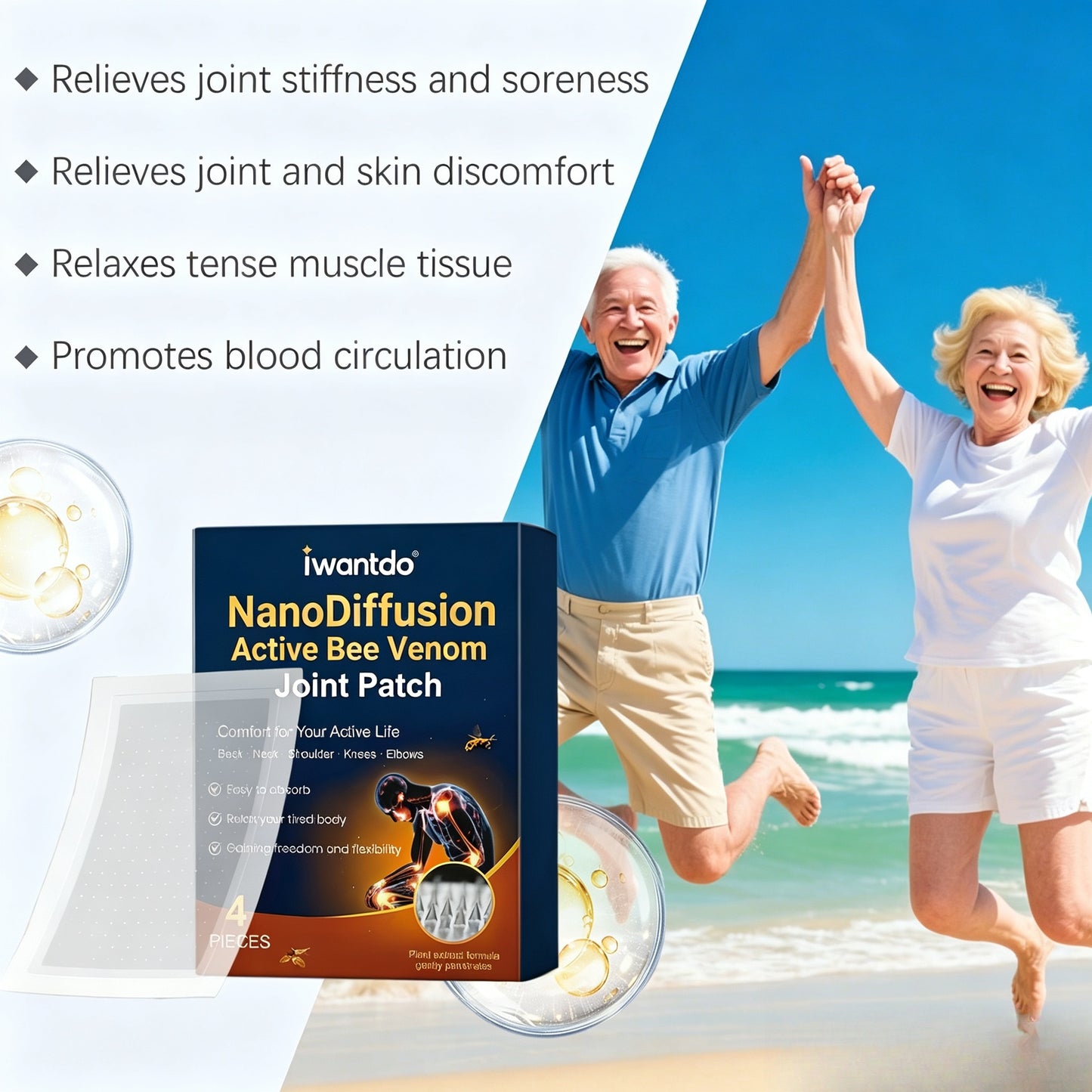 Iwantdo™ NanoDiffusion Active Bee Venom Joint Patch-Huihui