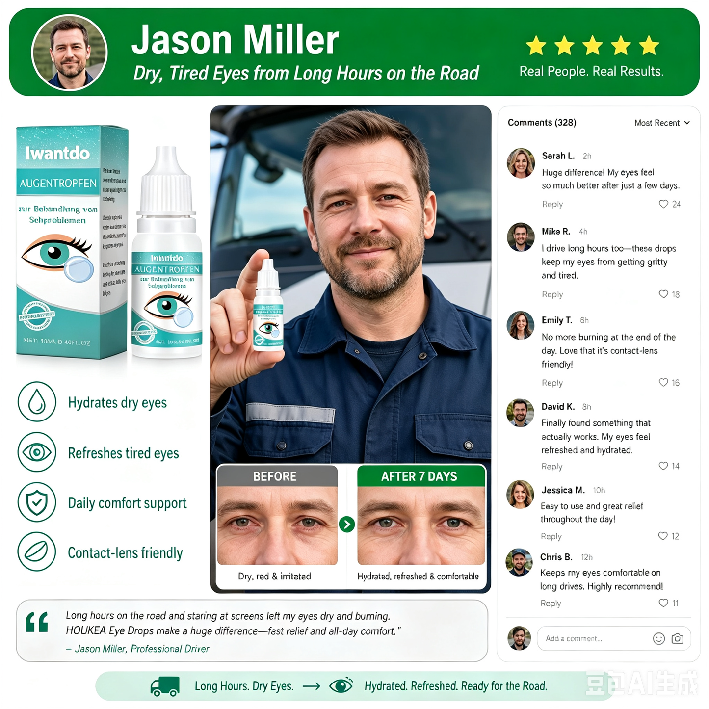 Clearer VisionStarts Here -Relieve Blurry Eyes with Soothing, Nourishing Drops-Huihui