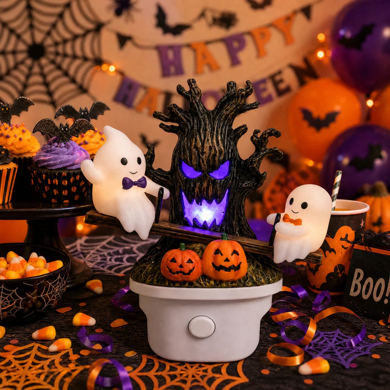 🔥HOT SALE 49% OFF🎃👻Animated Seesaw Ghost Plug In LED Night Light - TH