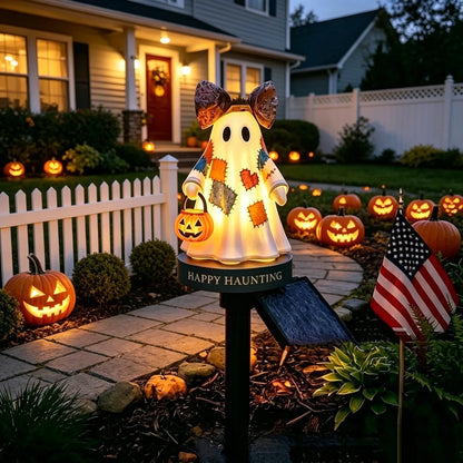 TODAY'S SPECIAL OFFER-50% OFF 🔥Lighted Vintage Patchwork Ghost Solar Garden Light - Huihui