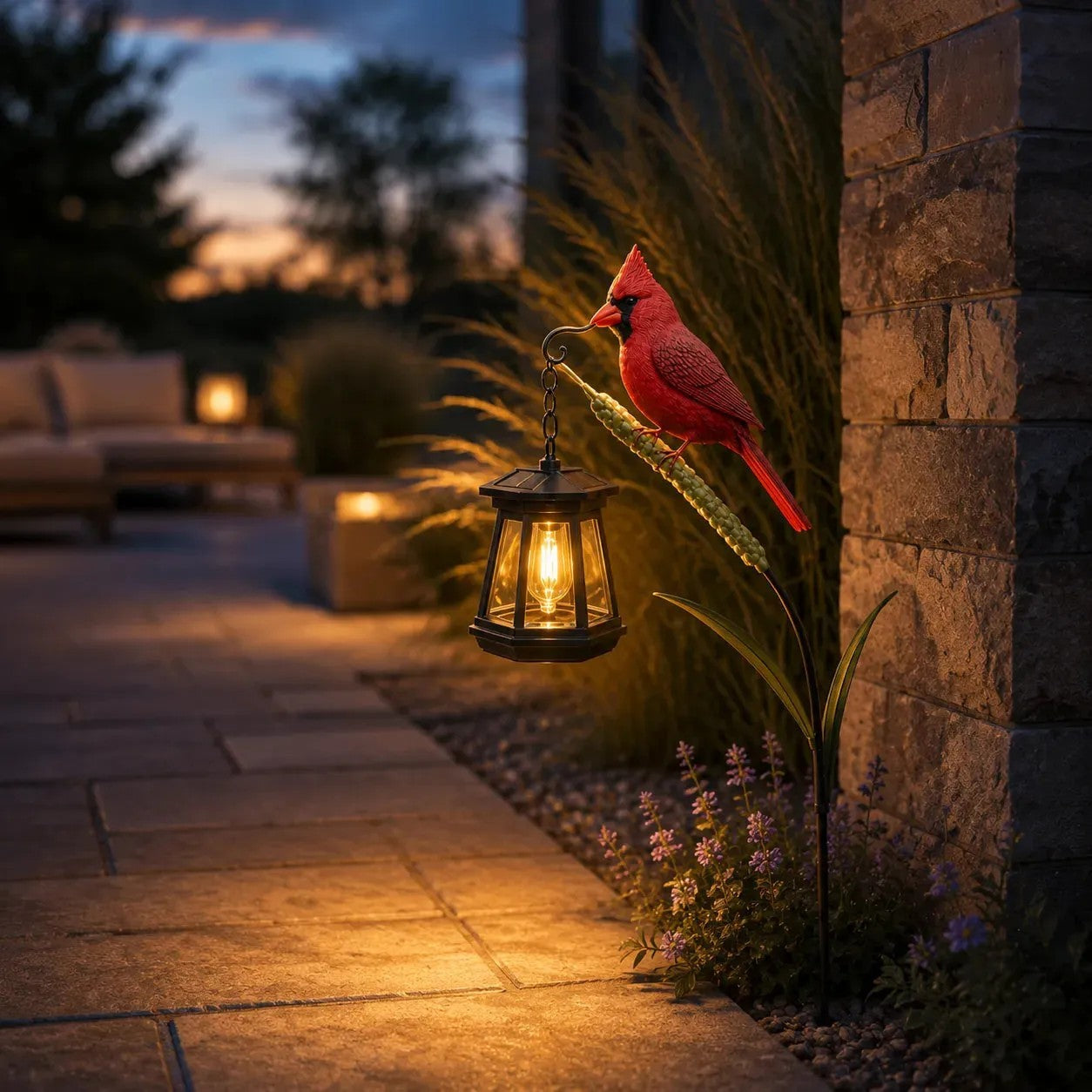 🔥🐦 Limited Time 50% OFF🔥 Metal Redbird Solar Garden Stake - Huihui