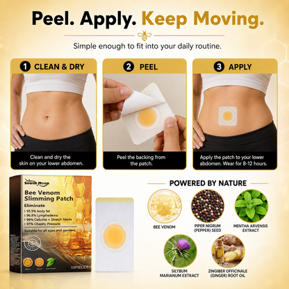 Bee Venom Body Contouring Patches – Targeted Waist & Abdomen Care, 10 Pieces - CYH