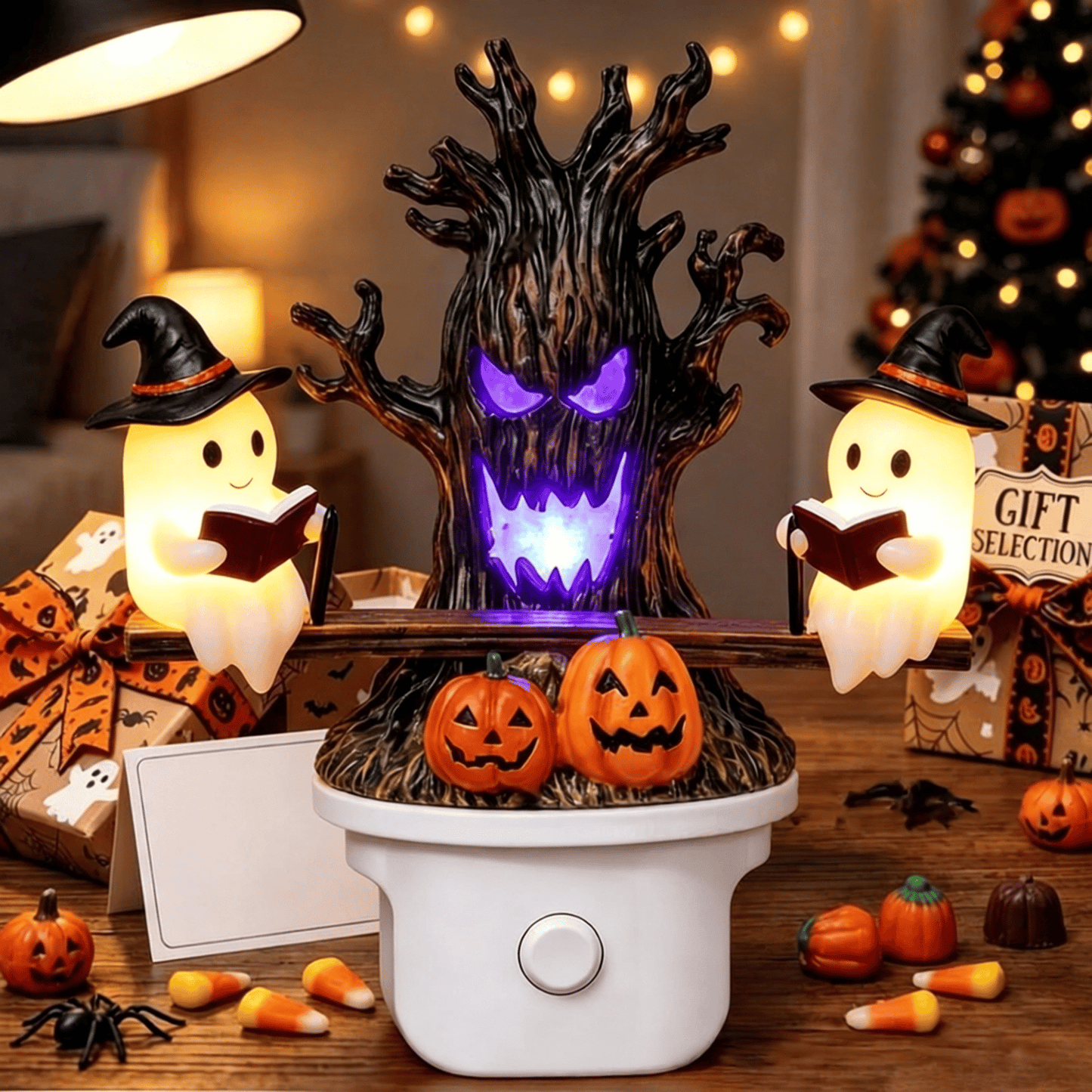 🔥HOT SALE 49% OFF🎃👻Animated Seesaw Ghost Plug In LED Night Light - TH