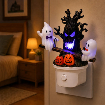 🔥HOT SALE 49% OFF🎃👻Animated Seesaw Ghost Plug In LED Night Light - TH