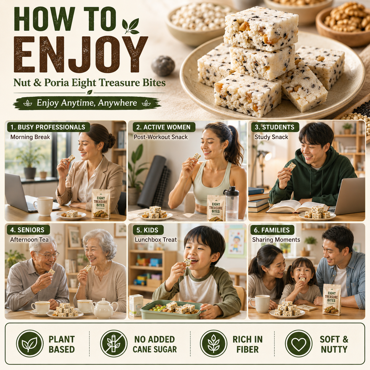 Nut & Poria Eight Treasure Bites-Huihui