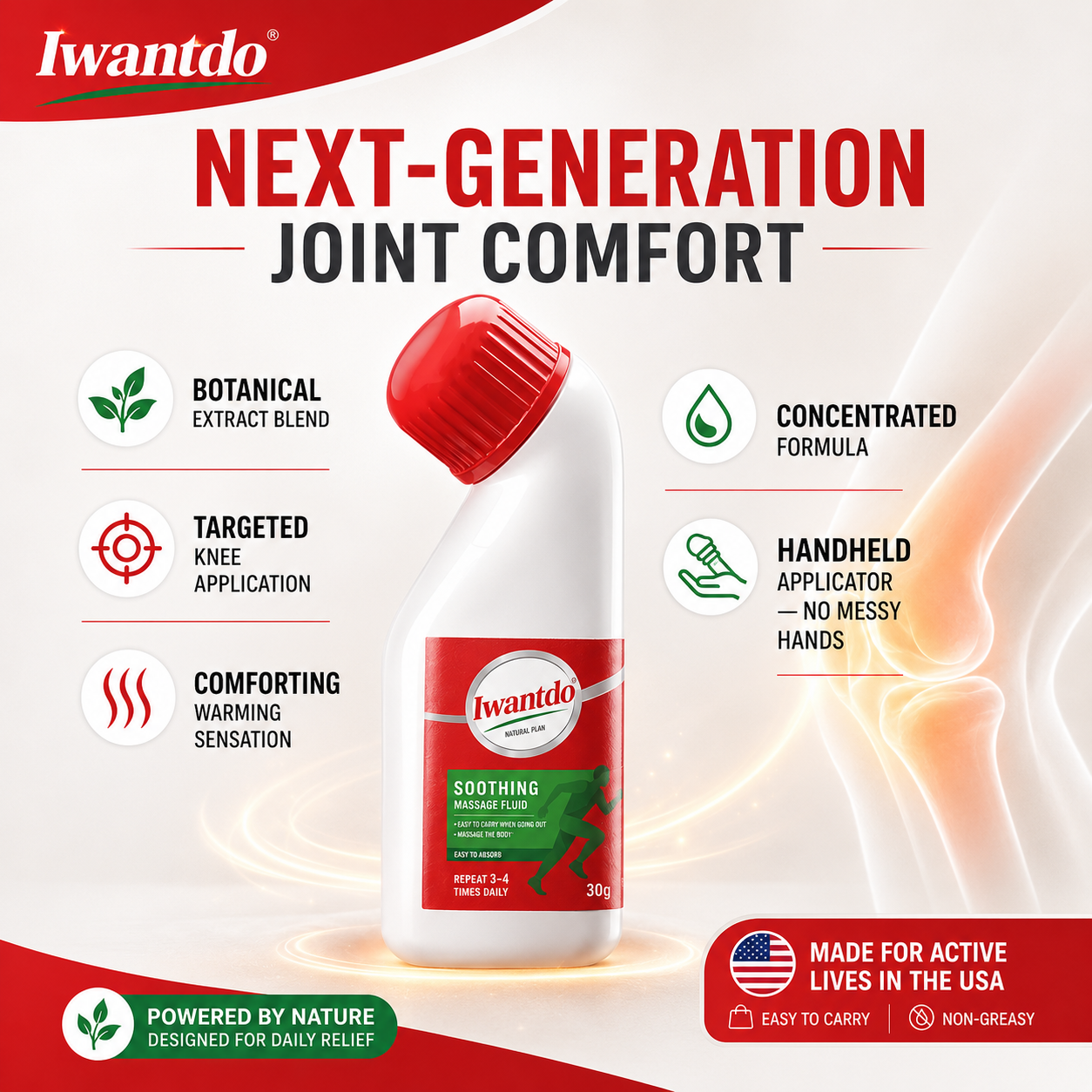 Iwantdo™ Botanical Joint Comfort Massage Fluid