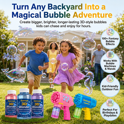 Perfect Gift for Kids | Super 3D Wonder Bubble Concentrate —— Animal & Ocean Fantasy Theme - CYH