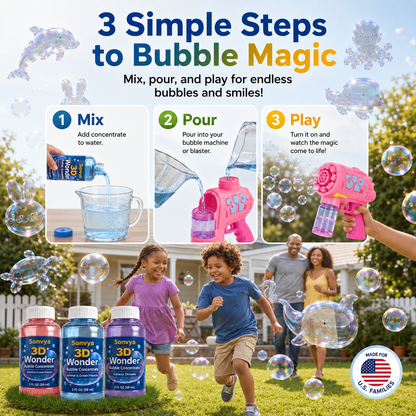 Perfect Gift for Kids | Super 3D Wonder Bubble Concentrate —— Animal & Ocean Fantasy Theme - CYH