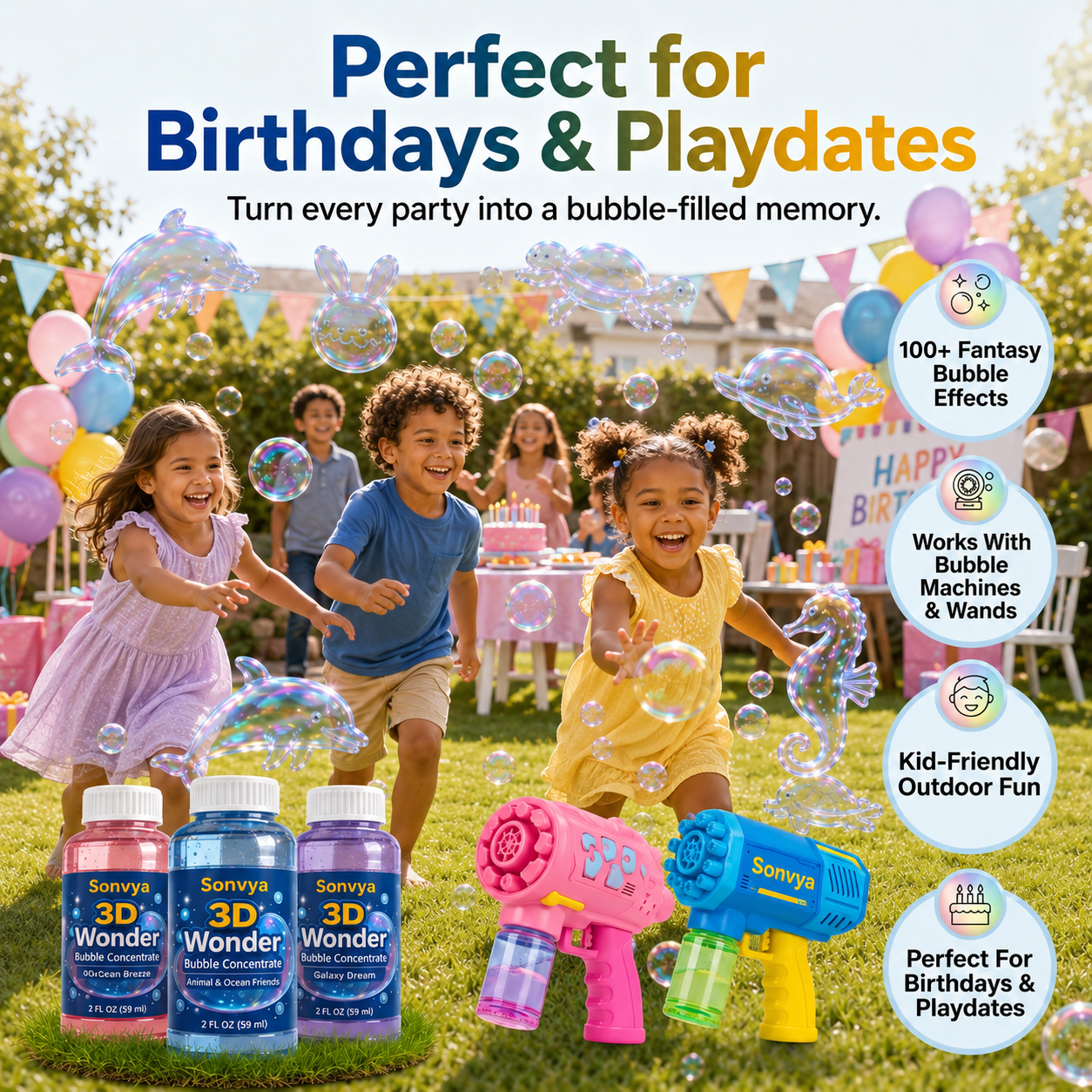Perfect Gift for Kids | Super 3D Wonder Bubble Concentrate —— Animal & Ocean Fantasy Theme - CYH