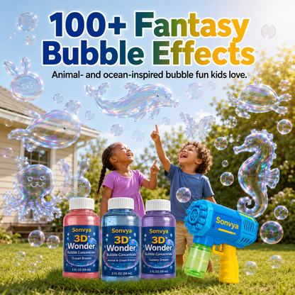 Perfect Gift for Kids | Super 3D Wonder Bubble Concentrate —— Animal & Ocean Fantasy Theme - CYH