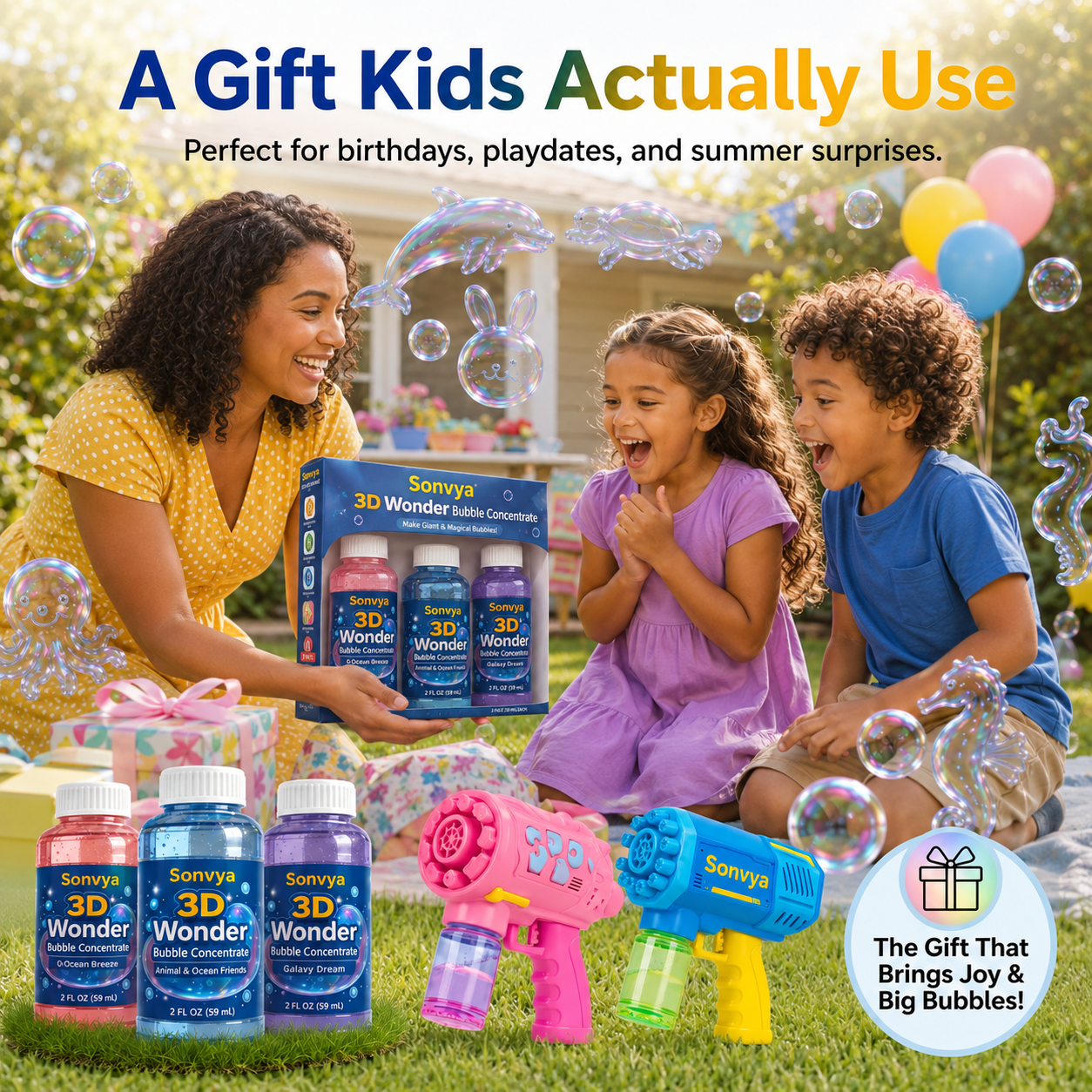 Perfect Gift for Kids | Super 3D Wonder Bubble Concentrate —— Animal & Ocean Fantasy Theme - CYH