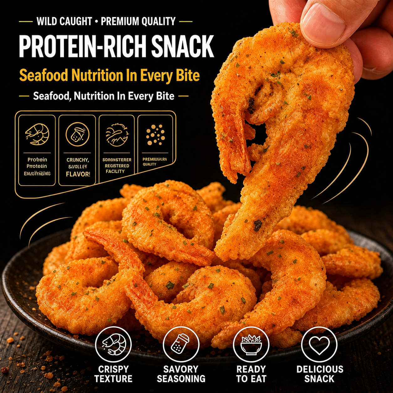 Crispy shrimp nutrition highlights