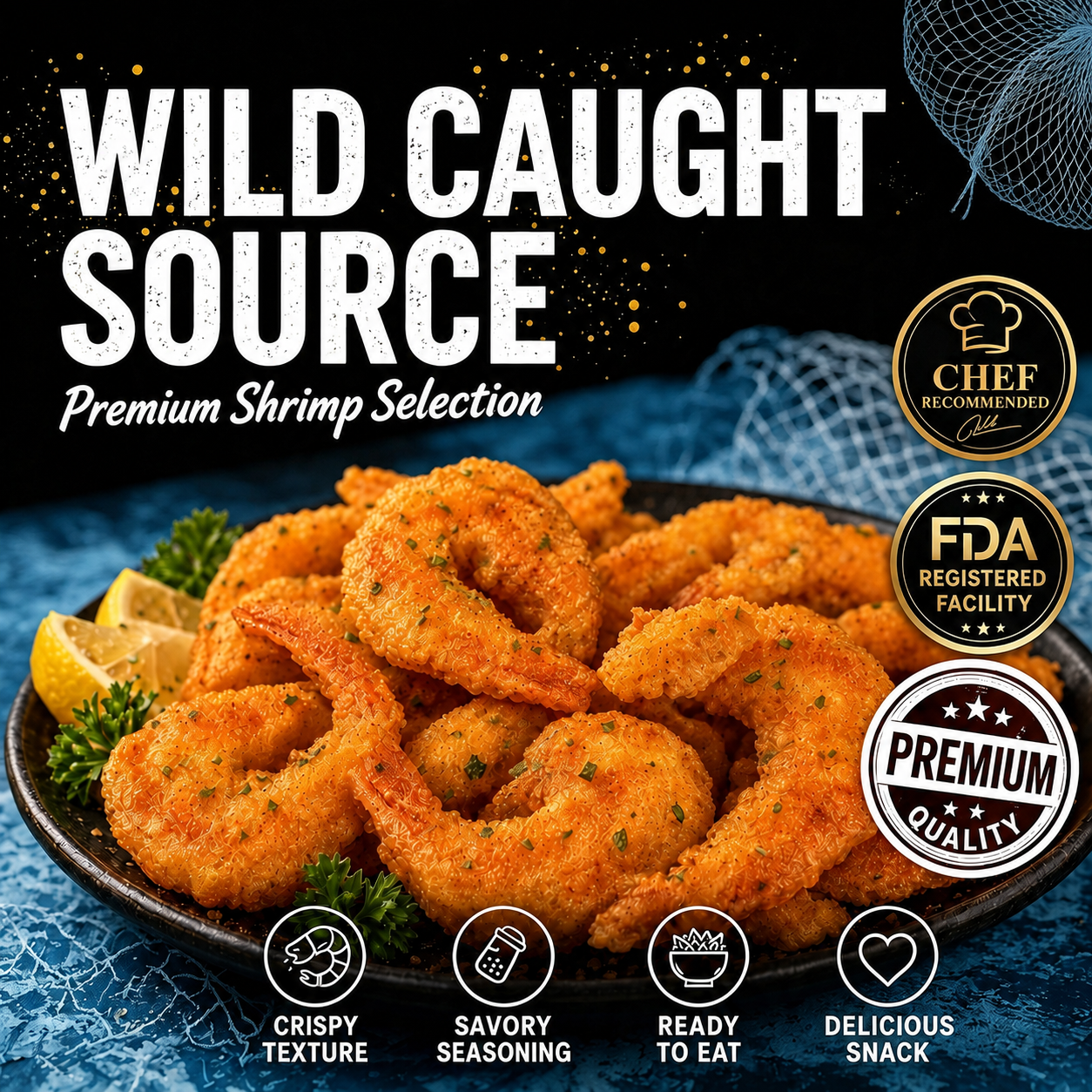 🦐Crispy Shrimp – Wild‑Caught Premium Fried Shrimp-Dongg