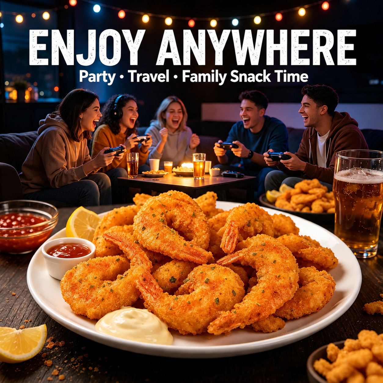 Crispy shrimp for party and family moments