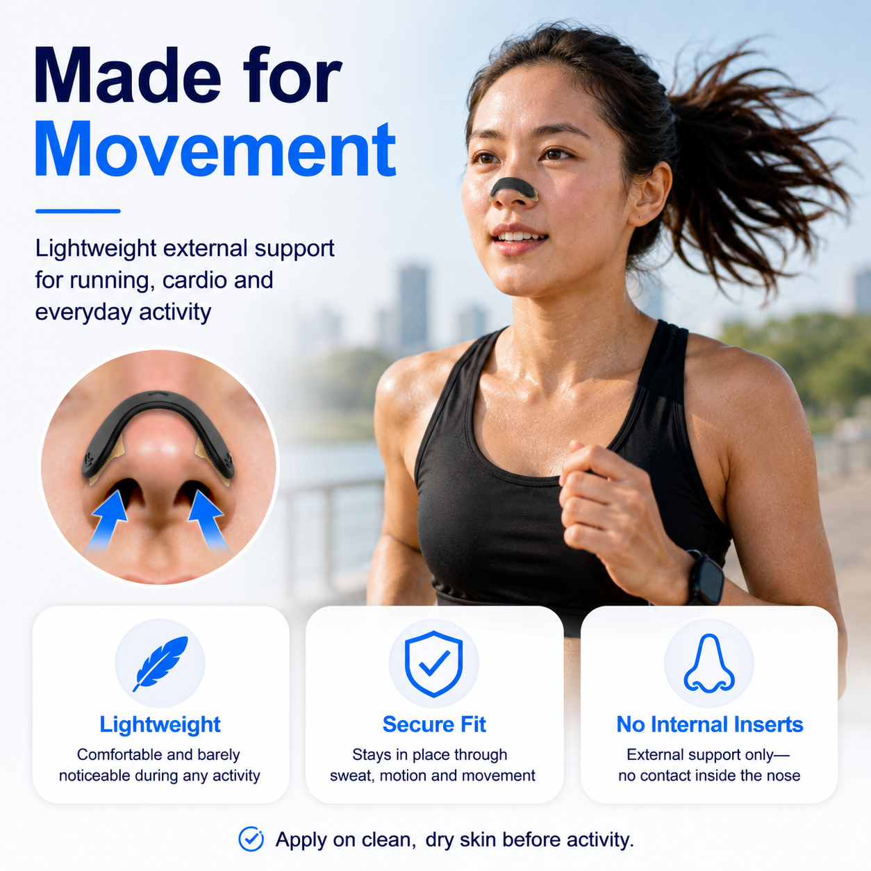 Nasal Strips for Sleep & Sports | Breathe Better Anytime - CYH