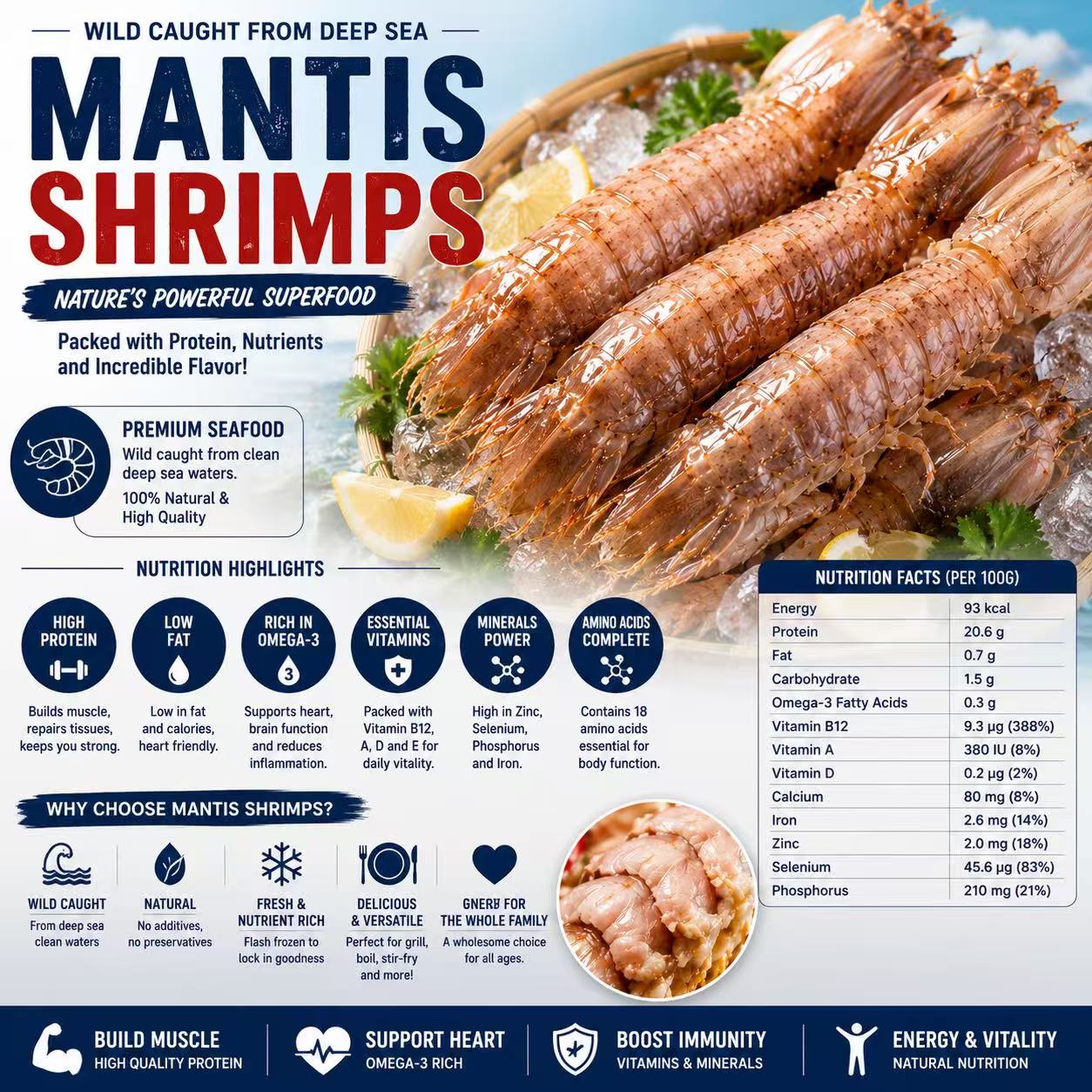 Giant Mantis Shrimp – High-Protein Premium Seafood-Dongg