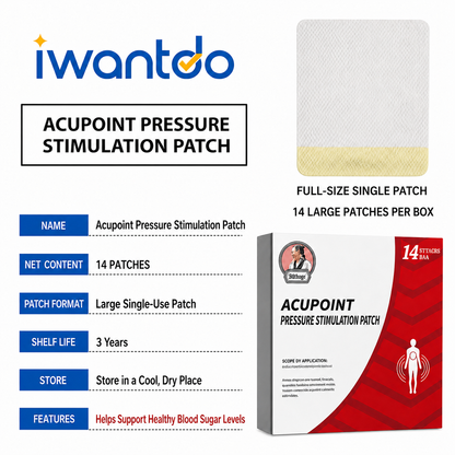 Acupoint Pressure Stimulation Patch Daily Support for Glucose Balance, Circulation & Metabolic Wellness-ZZZ