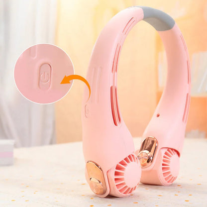 🥳2026 HOT SALE🥳💞50K+ SOLD!🍃 Neck Air Conditioner Fan – Ultra‐quiet, 360° rotating, 3 speeds. Hands‐free cooling, long battery. Summer essential! 😎🌬️