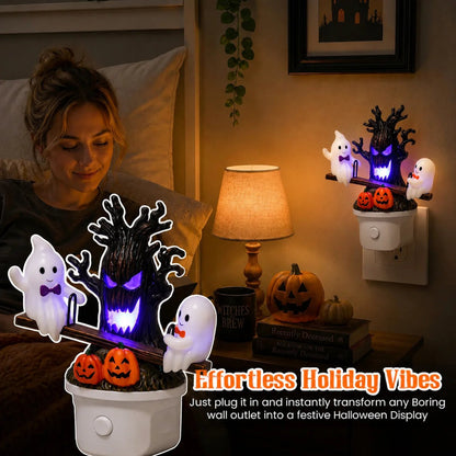 🔥HOT SALE 49% OFF🎃👻Animated Seesaw Ghost Plug In LED Night Light - TH