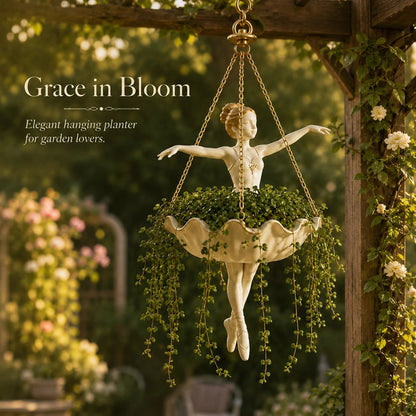 💃 Ballet Dancer Hanging Planter– 🌿Elegant Garden Decor for Porch & Patio - Huihui
