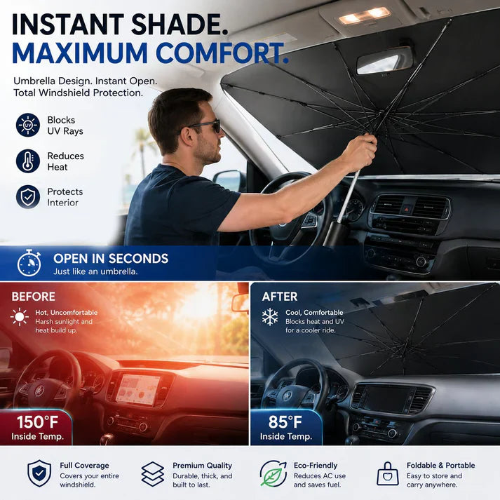 ☀️ Car Windshield Sun Shade Umbrella - TH