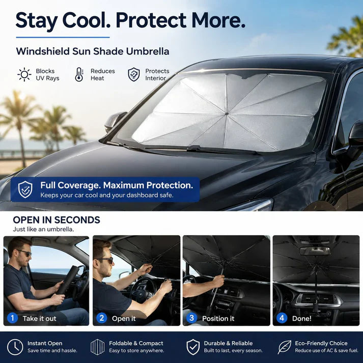 ☀️ Car Windshield Sun Shade Umbrella - TH