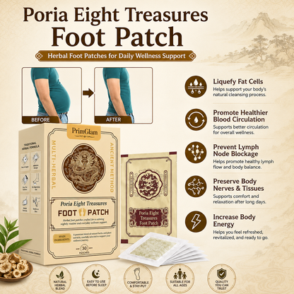 🐉Poria Eight Treasures Foot Patch (Set of 30)-Dongg