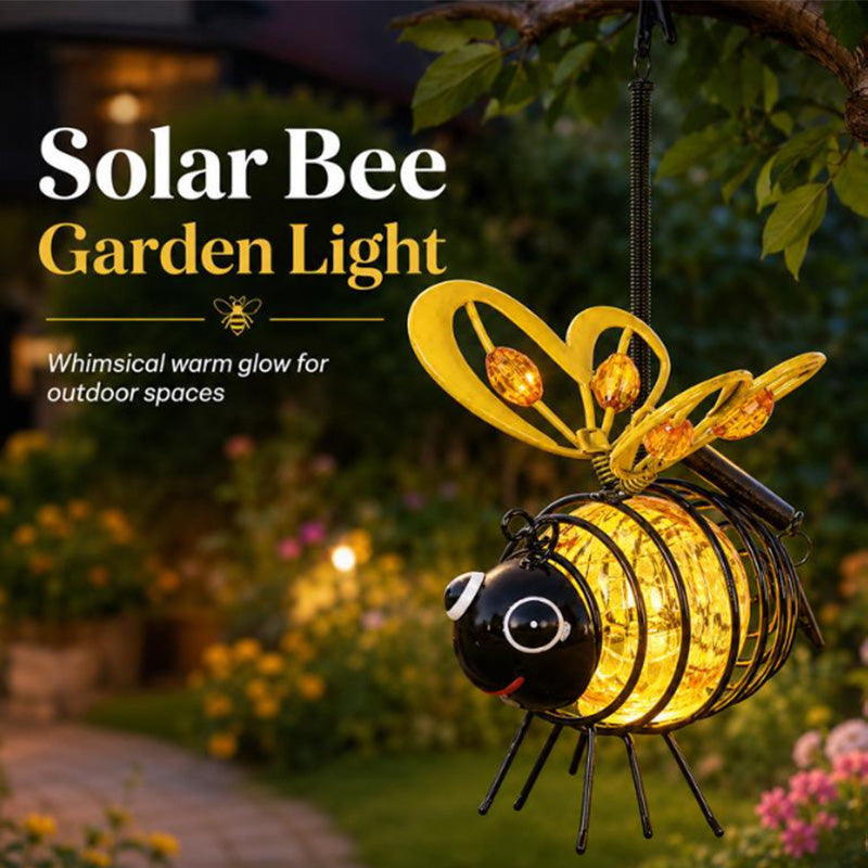 🐝Hanging Solar Bee Light – Warm Amber Glow, Flicker-Free, Perfect for Garden Parties, Camping, or Kids’ Rooms – Spread Joy Day and Night 🌞🌜- Huihui