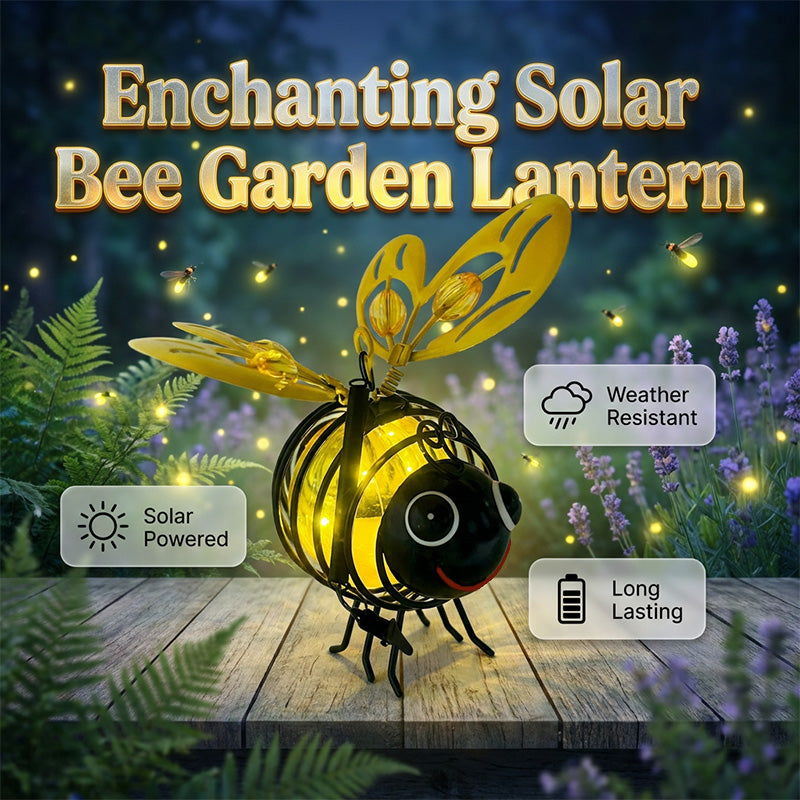 🐝Hanging Solar Bee Light – Warm Amber Glow, Flicker-Free, Perfect for Garden Parties, Camping, or Kids’ Rooms – Spread Joy Day and Night 🌞🌜- Huihui