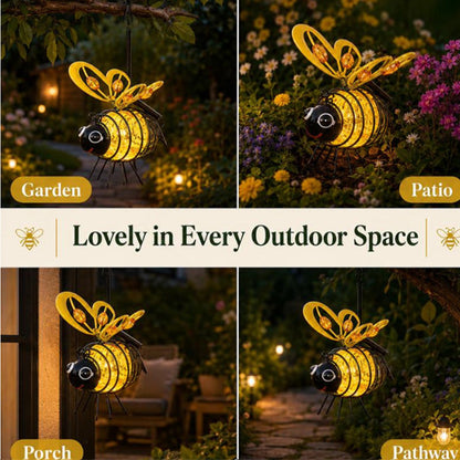 🐝Hanging Solar Bee Light – Warm Amber Glow, Flicker-Free, Perfect for Garden Parties, Camping, or Kids’ Rooms – Spread Joy Day and Night 🌞🌜- Huihui