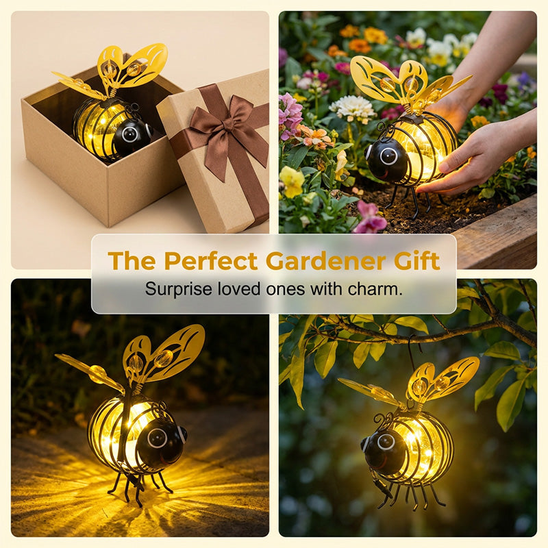 🐝Hanging Solar Bee Light – Warm Amber Glow, Flicker-Free, Perfect for Garden Parties, Camping, or Kids’ Rooms – Spread Joy Day and Night 🌞🌜- Huihui
