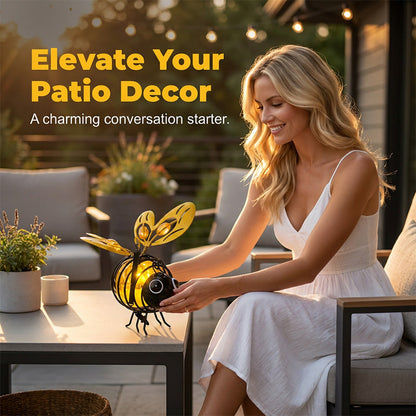 🐝Hanging Solar Bee Light – Warm Amber Glow, Flicker-Free, Perfect for Garden Parties, Camping, or Kids’ Rooms – Spread Joy Day and Night 🌞🌜- Huihui